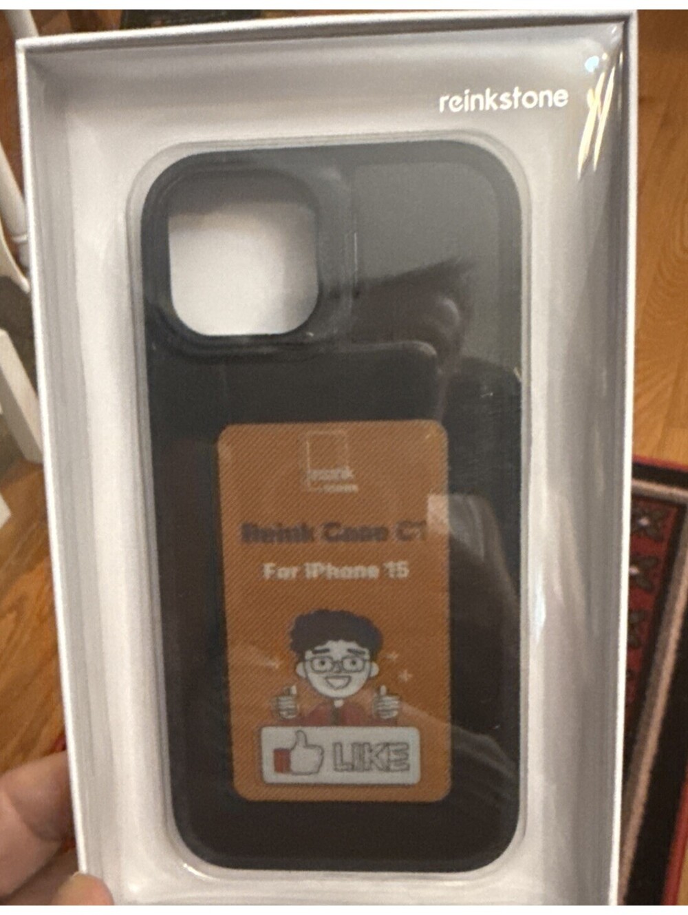 reinkstone Reink Case C1 for iPhone 15 Pro Black NFC Hard Back Case your pictur